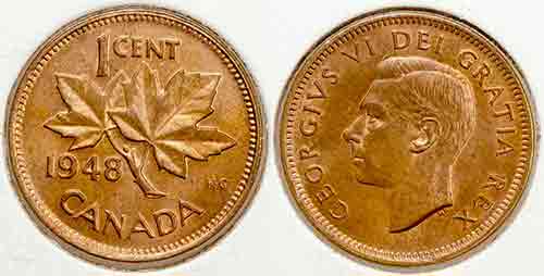 1948 canada cent