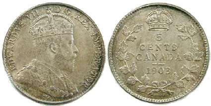 1903 canada 5 cent