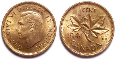 canada 1937 1 cent